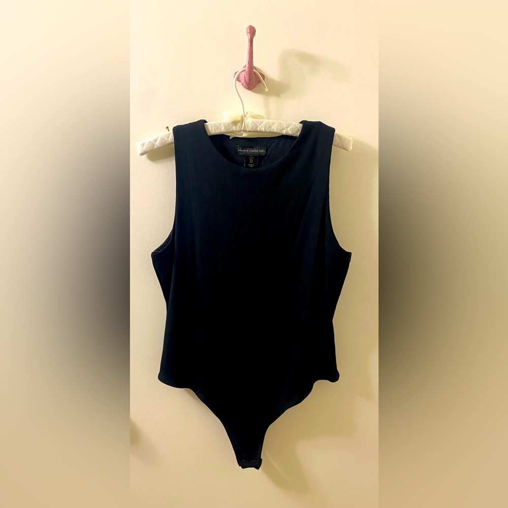 House of Harlow 1960 Sleeveless Black Bodysuit